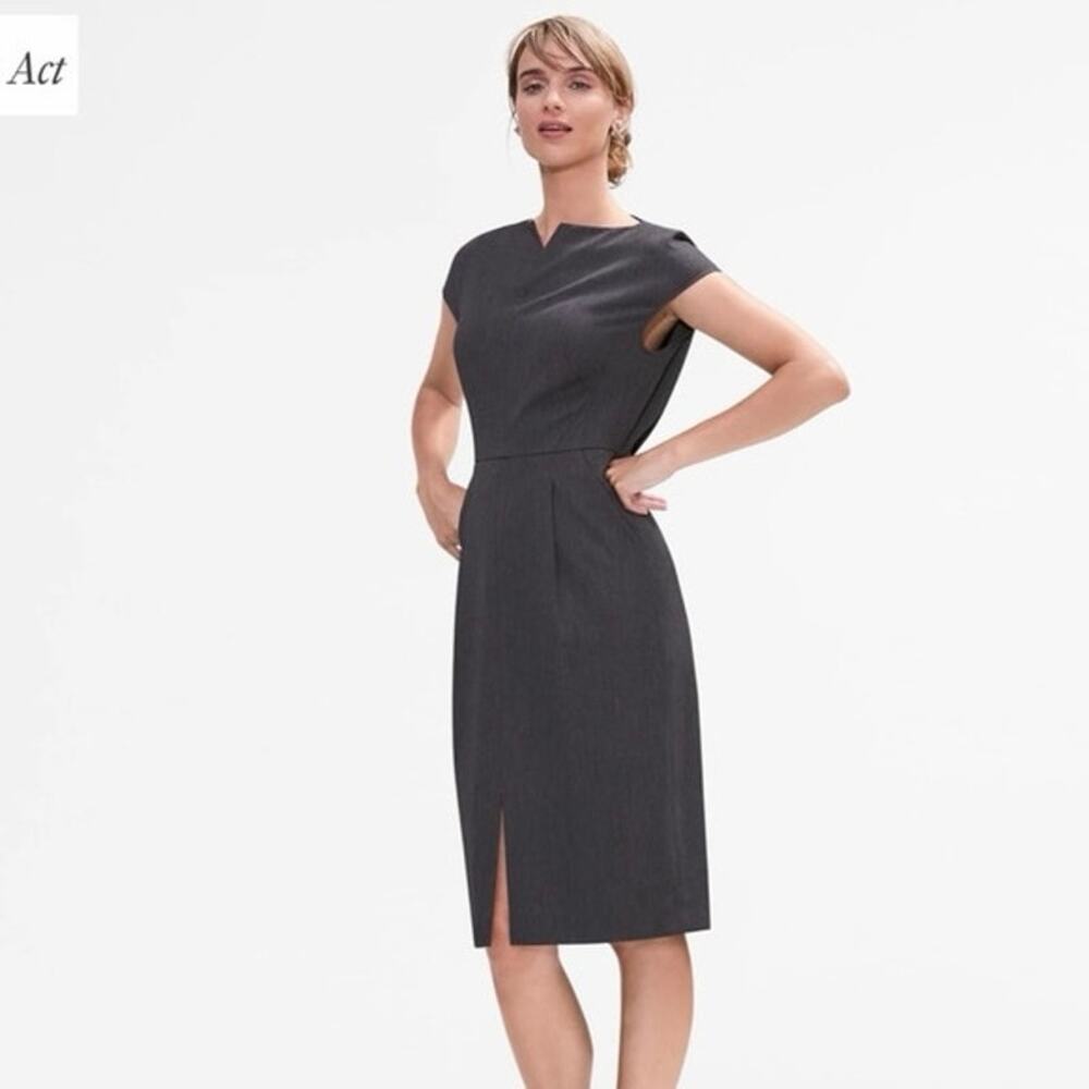 M.M. LaFleur The Rukmini Dress Gray Twill